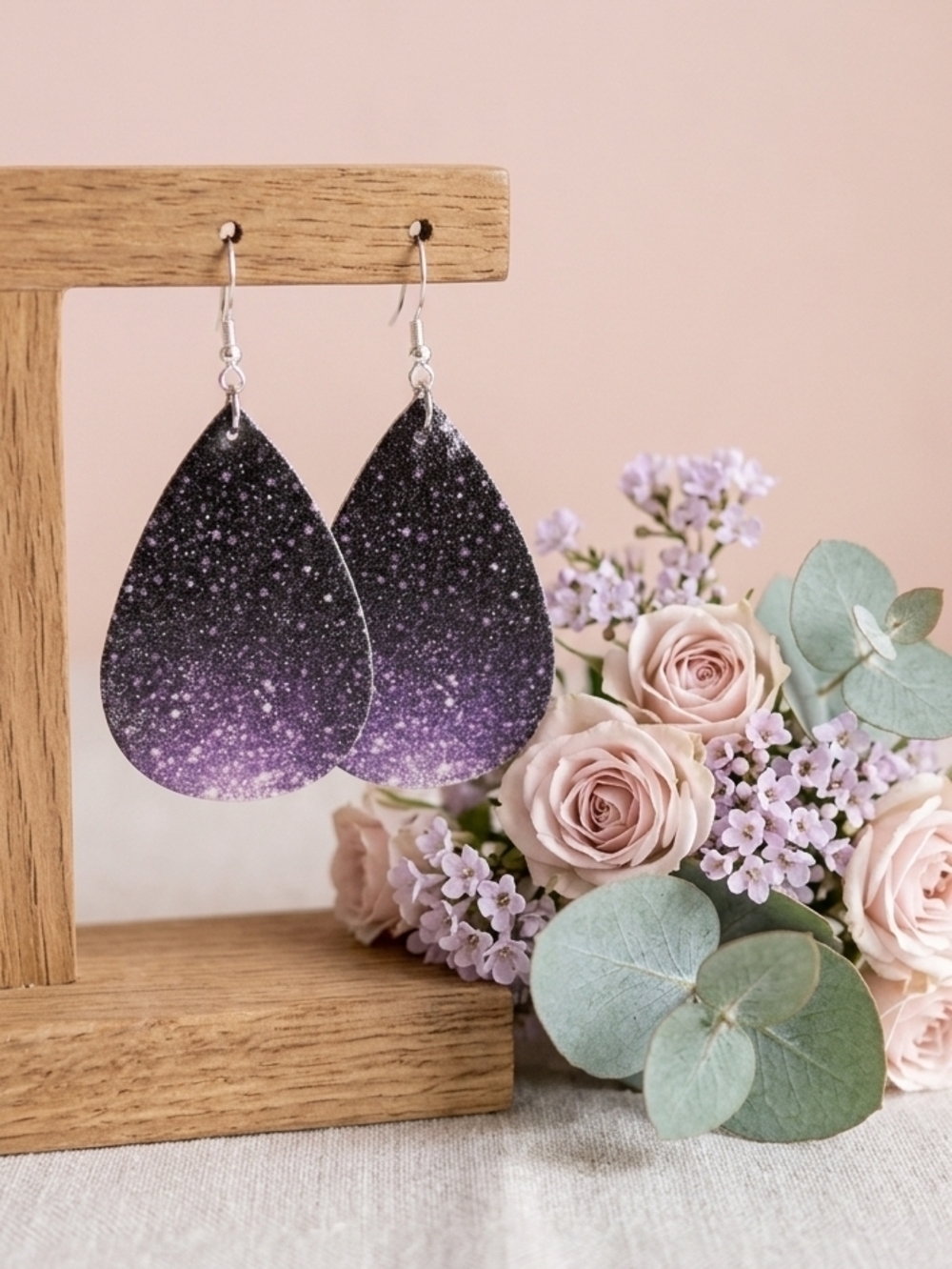 Galaxy Starry Night Teardrop Earrings